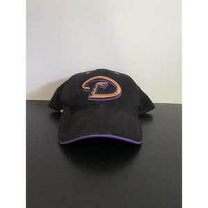 Vintage Arizona Diamondbacks hat cap strap back black Twins Enterprise mens Y2K